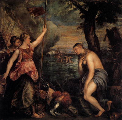 Spain Succouring Religion Titian